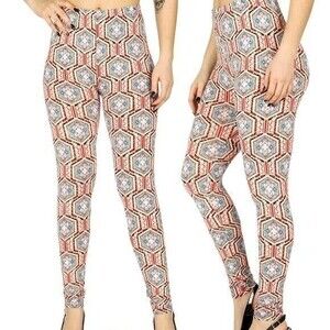 Womens Reg‎ One Size Baroque Geometric Print Leggings
